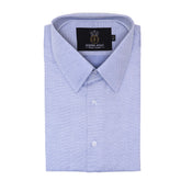 Ice Blue with Self Geometric Pattern Shirt – Jacquard Fabric