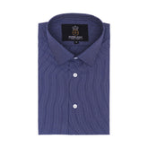 Self Blue Dots in Micro Stripes Shirt – Jacquard Fabric