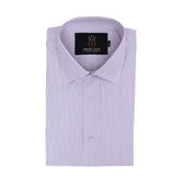 Lilac Pinstripes and Self Diamond Pattern Shirt – Self Poplin Fabric