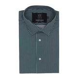 White Stripes in Teal Green Shirt – Poplin Fabric