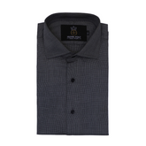 Modern Charcoal Grey Jacquard Shirt – Casual Style