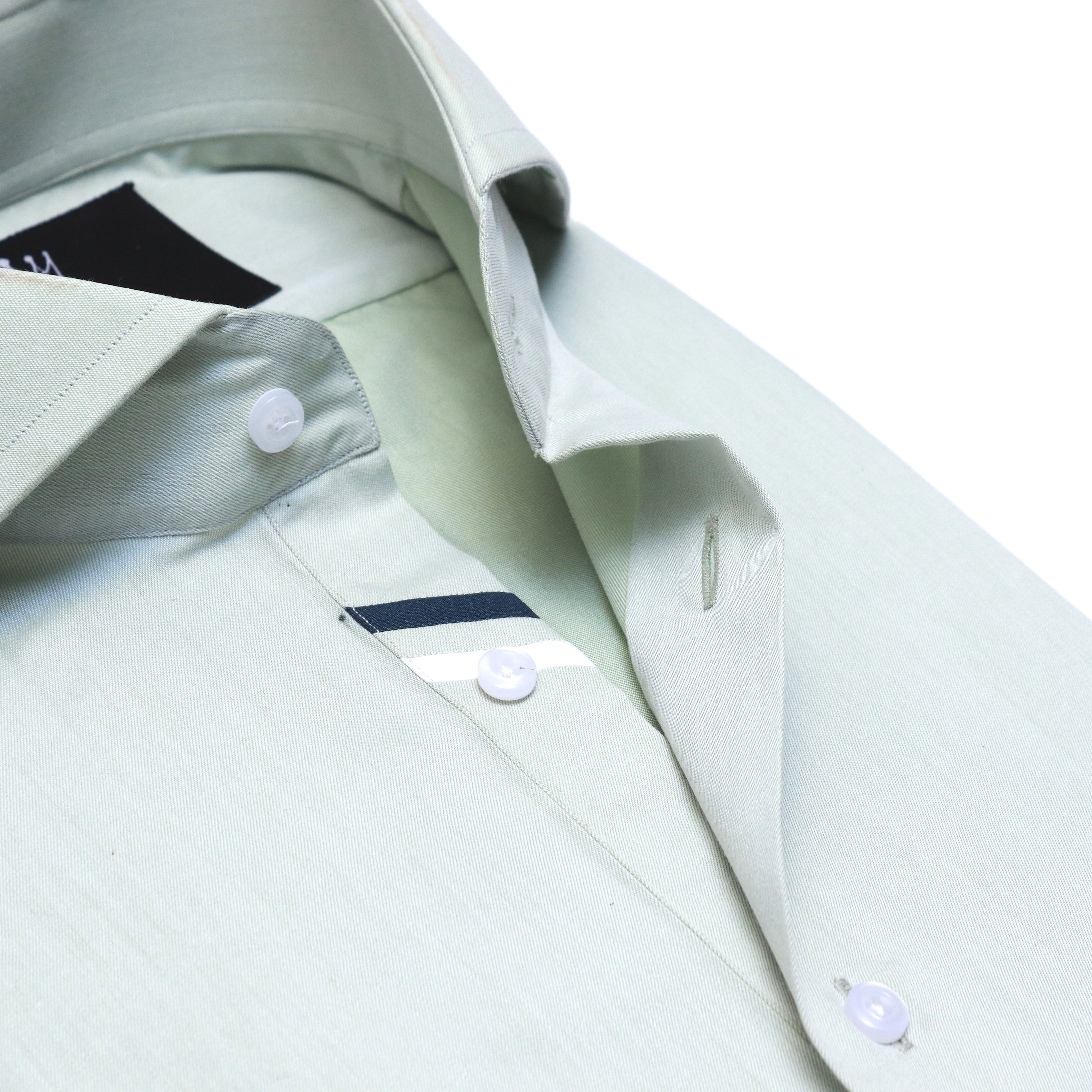 Casual Shirt in Apple Green – Micro Twill Fabric