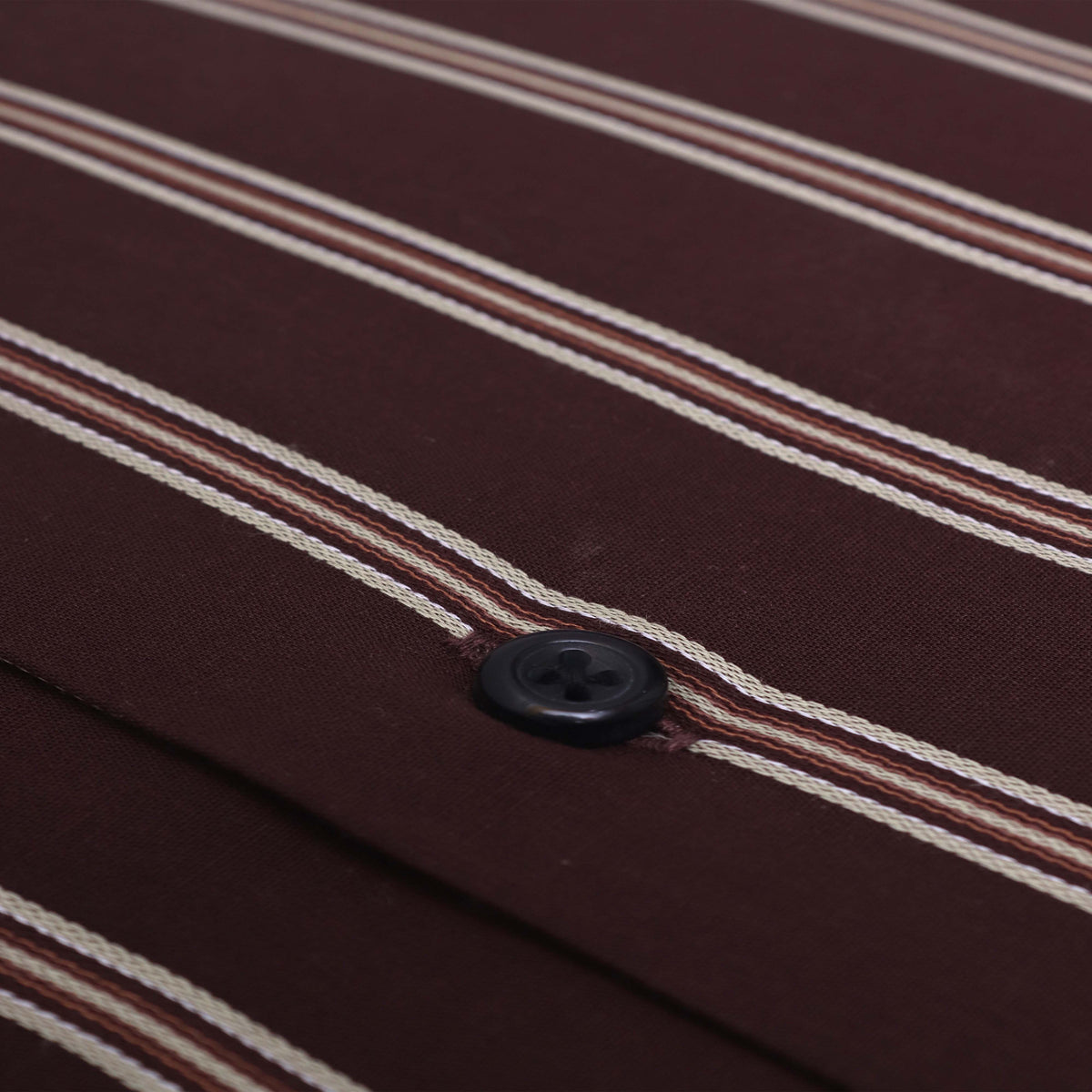 Brown Almond-Stripe Casual Shirt — Jacquard
