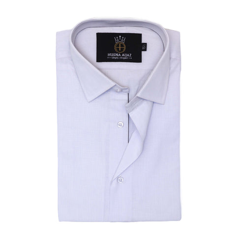 Formal Shirt in Light Grey with Pinstripes – Poplin Fabric