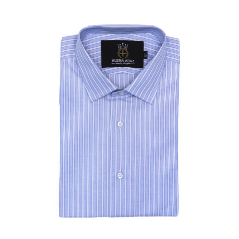 Formal Shirt with Double Pin Stripes – Poplin Fabric