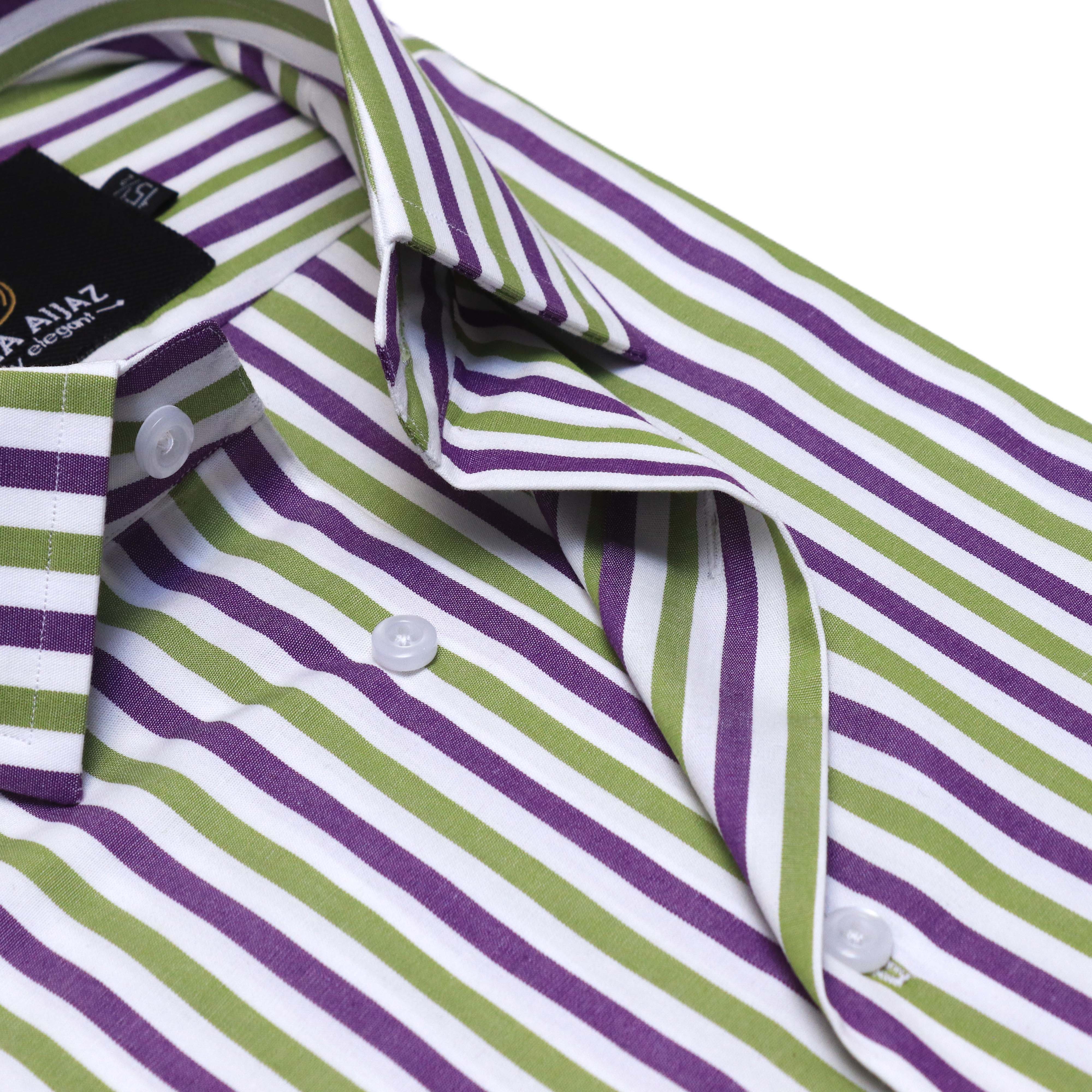 Casual Shirt with Fancy Stripes – Poplin Fabric