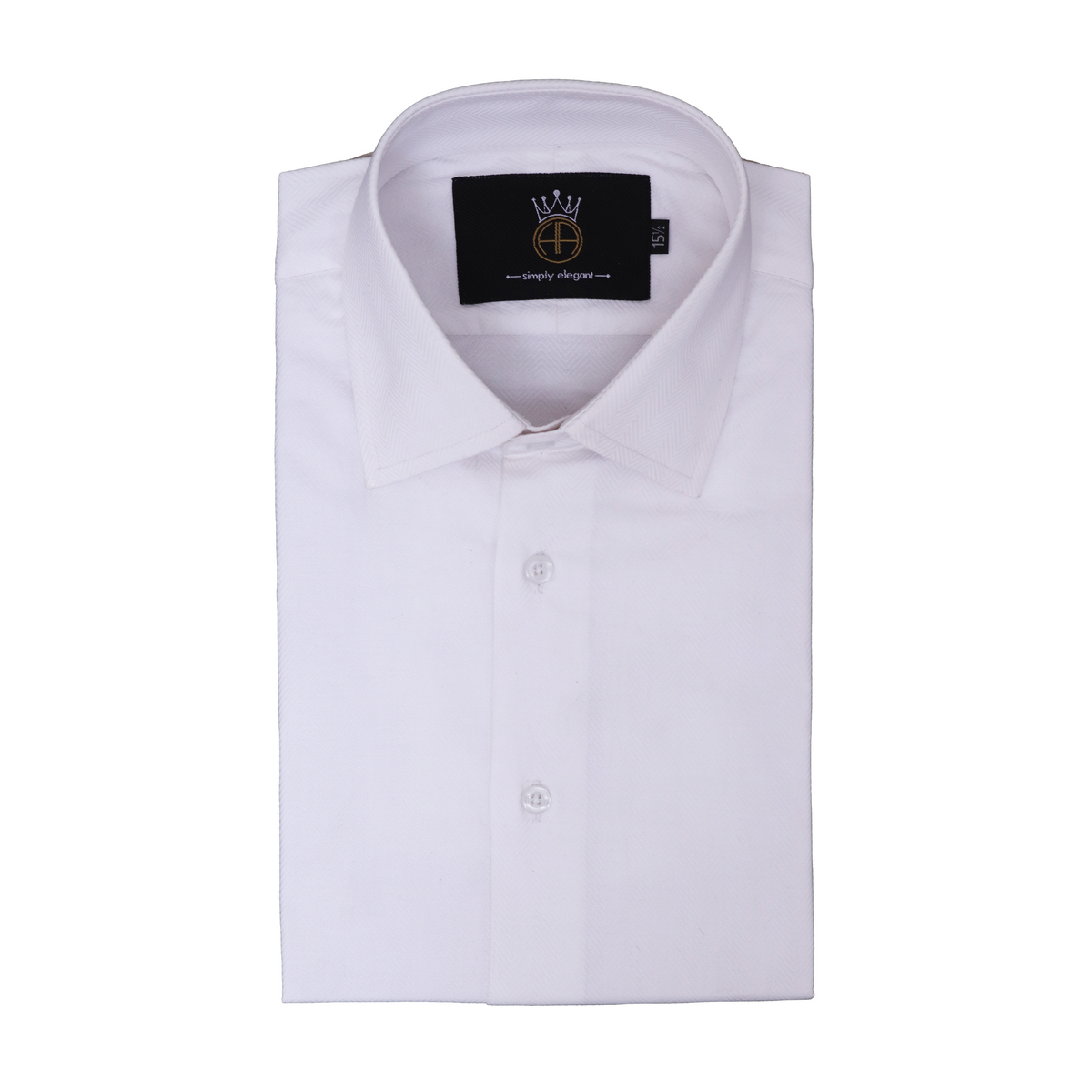 Formal Shirt with Classic Herringbone Pattern – Jacquard Fabric