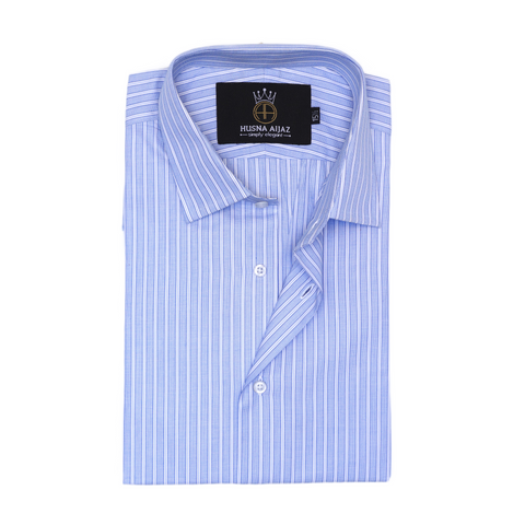 Formal Shirt with Double Pin Stripes – Poplin Fabric