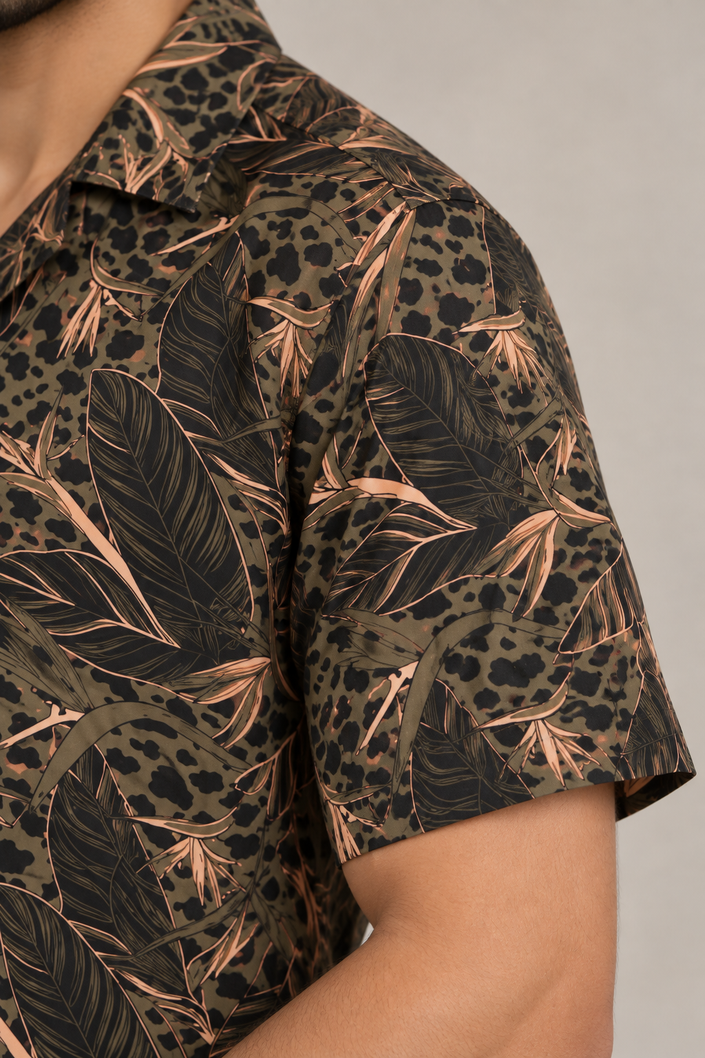 Brown Safari Print Casual Shirt