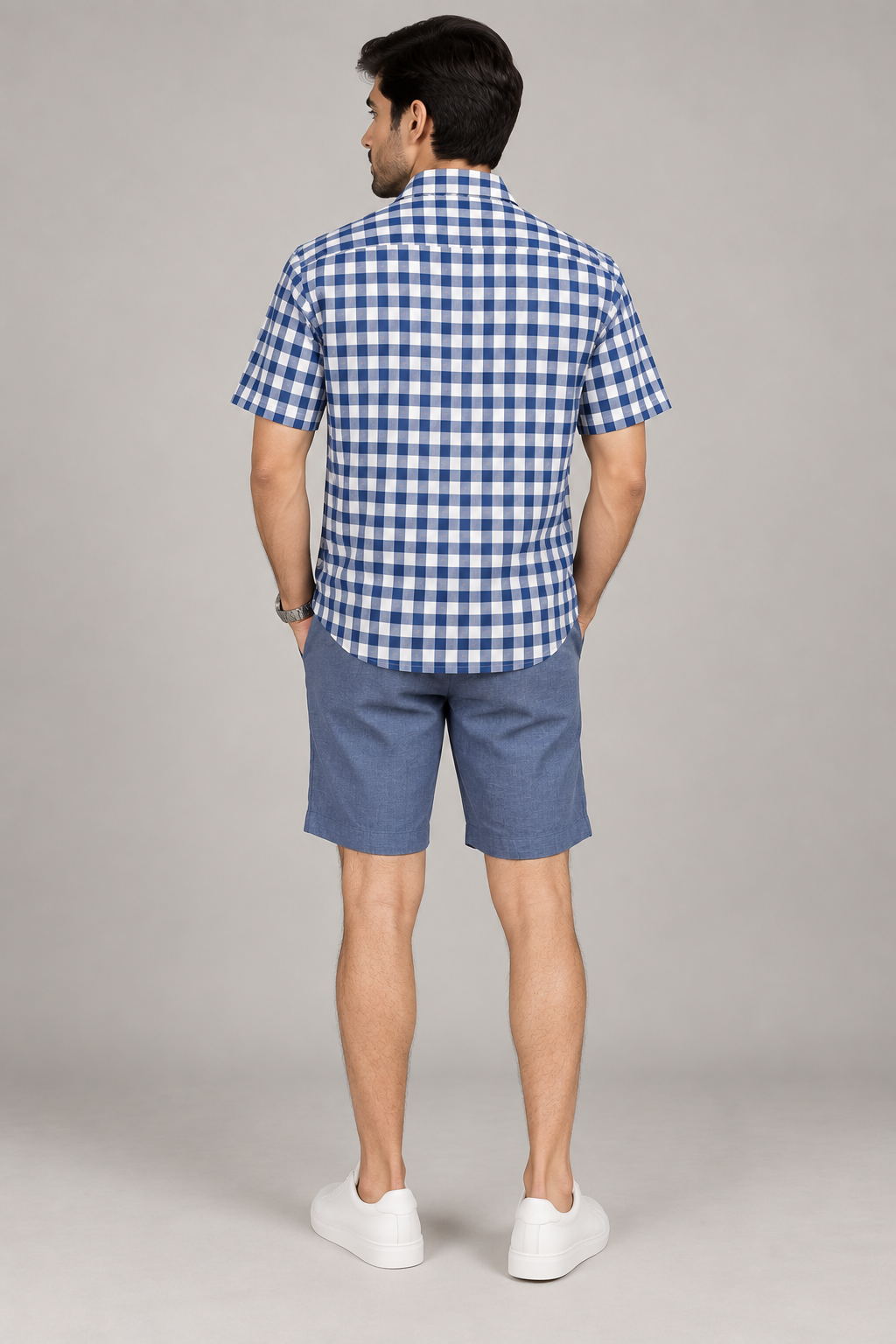 Blue Check Casual Shirt